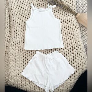 Zara Kids Sleeveless Top and Shorts Set